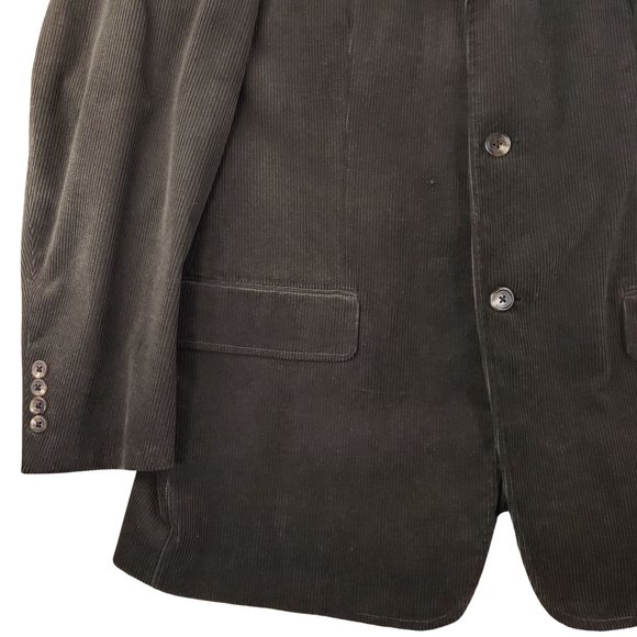 Polo Ralph Lauren Corduroy Olive Green 3 Button Sports Coat Blazer Mens Large - Picture 6 of 10